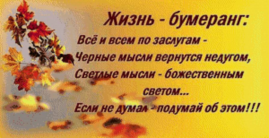 жизнь- бумеранг - жизнь, мысли, текст, бумеранг - предпросмотр