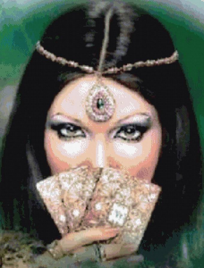 ворожея - гадалка, портрет, девушка, ворожка - предпросмотр