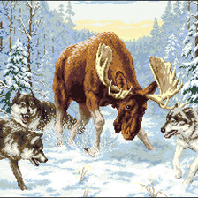 Схема вышивки «Встреча в лесу»