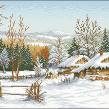 Схема вышивки «зима»