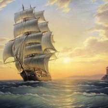 Схема вышивки «кораблик»