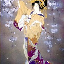 Схема вышивки «японка»