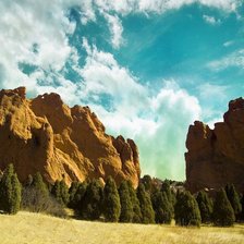 Схема вышивки «горы»