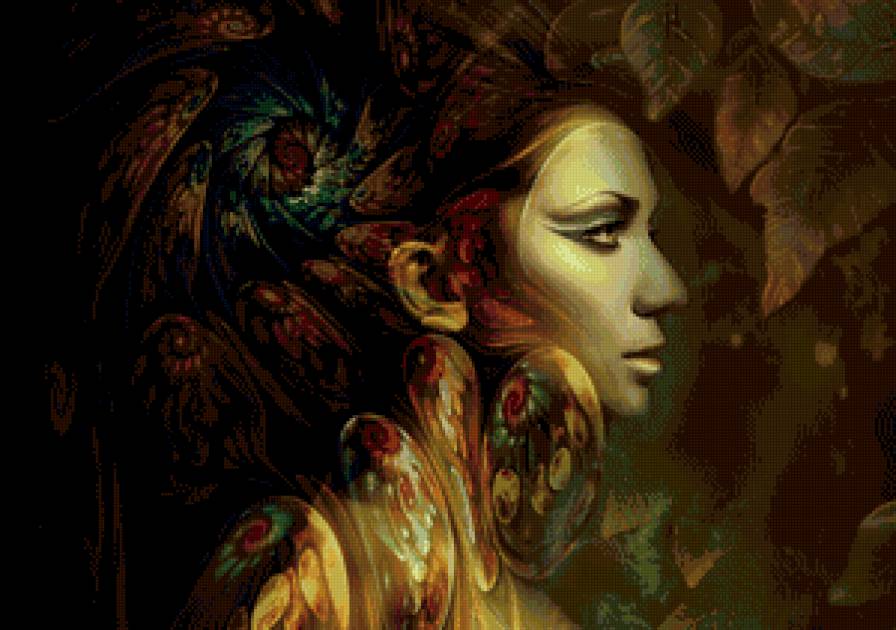 девушка фэнтези - живопись, девочка, девушка, ракушка, арт, фэнтэзи - предпросмотр