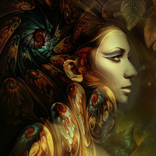 Схема вышивки «девушка фэнтези»