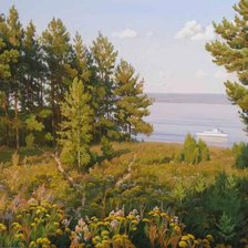 Схема вышивки «Волга»