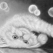 Схема вышивки «котенок»