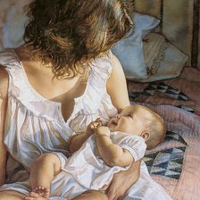 Схема вышивки «мама и малыш»