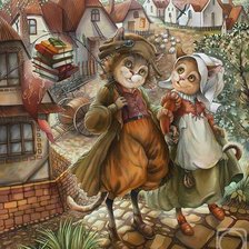 Схема вышивки «городские коты Надежды Соколовой»