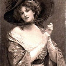 Схема вышивки «Дама»