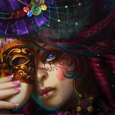 Схема вышивки «маска»