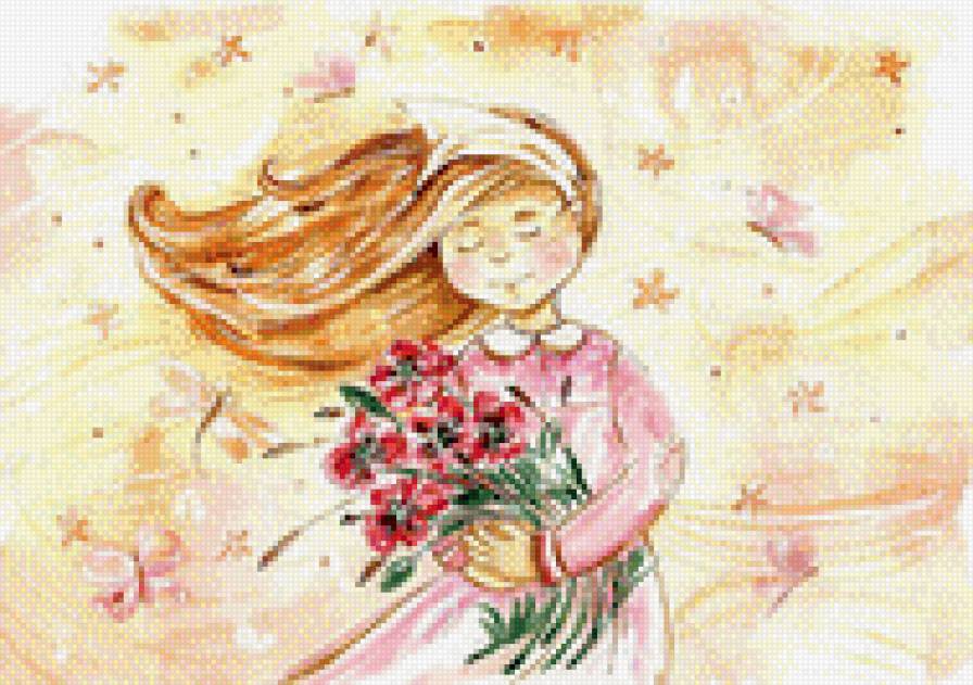 весенний ветер - девочка - предпросмотр