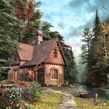 Схема вышивки «Домик»