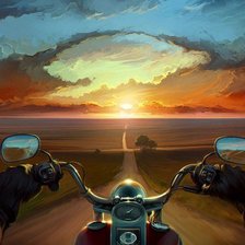 Схема вышивки «Дорога»