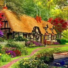 Схема вышивки «Домик»