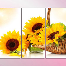 Схема вышивки «триптих-подсолнухи»