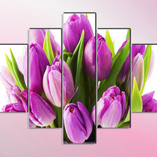 Схема вышивки «полиптих- тюльпаны»