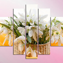 Схема вышивки «полиптих- подснежники»