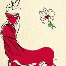 Схема вышивки «девушка»