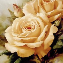 Схема вышивки «Желтые розы»