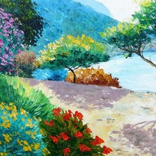 Схема вышивки «лето на юге»