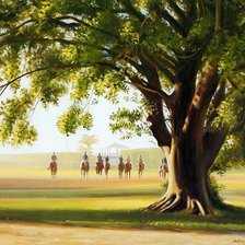 Схема вышивки «всадники»