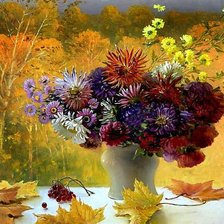 Схема вышивки «осенний букет»