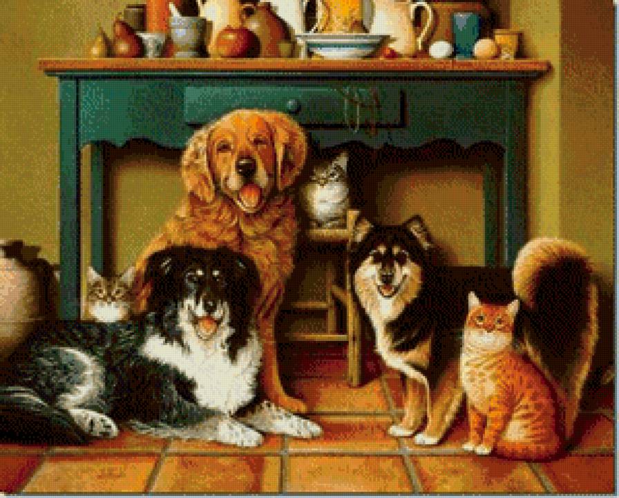 семья - собаки, животные, коты - предпросмотр
