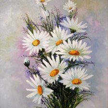 Схема вышивки «ромашки»