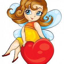 Схема вышивки «фея и сердце»