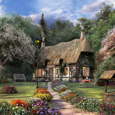 Схема вышивки «Дом»