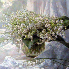 Схема вышивки «ландыши»