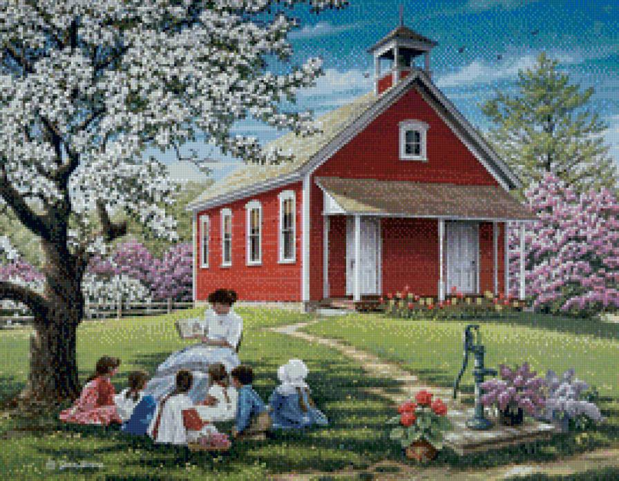 воскресная школа - дети, люди, лето, сад, школа, девушка - предпросмотр