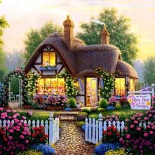 Схема вышивки «Домик»