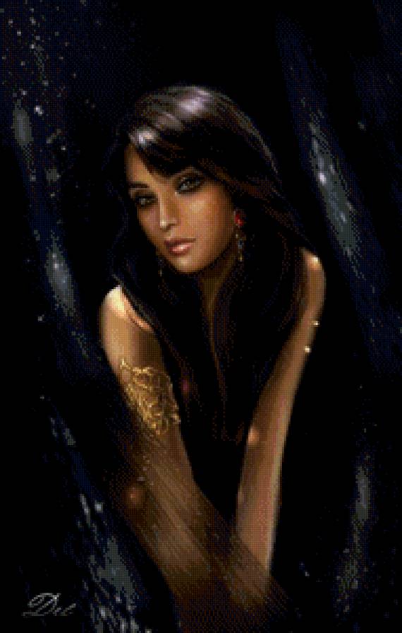 загадочная - девушка - предпросмотр