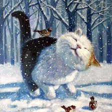 Схема вышивки «Снежок»