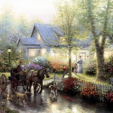 Схема вышивки «Кинкейд Воскресный день»