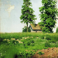 Схема вышивки «Избушка в трех соснах»