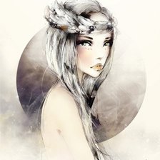 Схема вышивки «девушка»