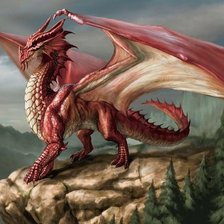 Схема вышивки «Красный дракон»