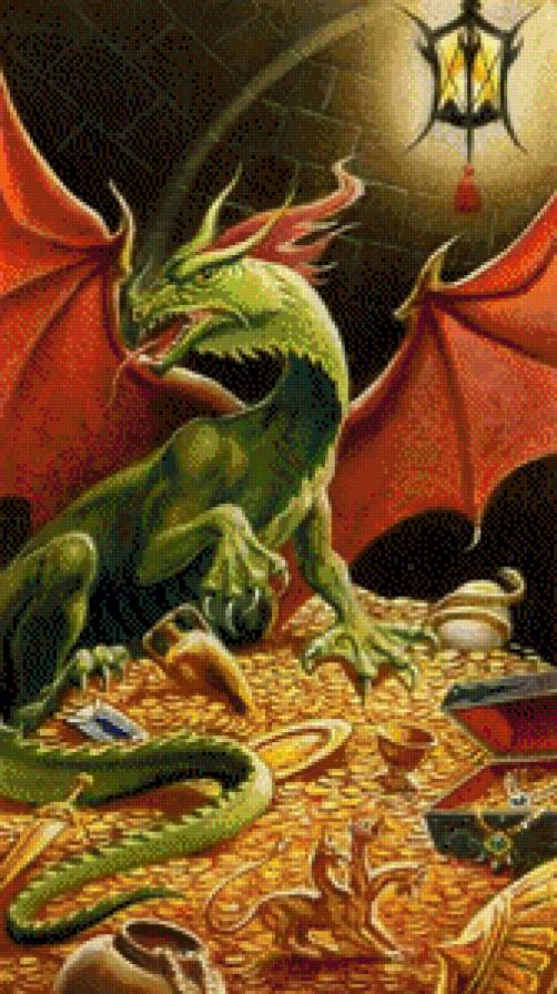 Зеленый дракон - предпросмотр