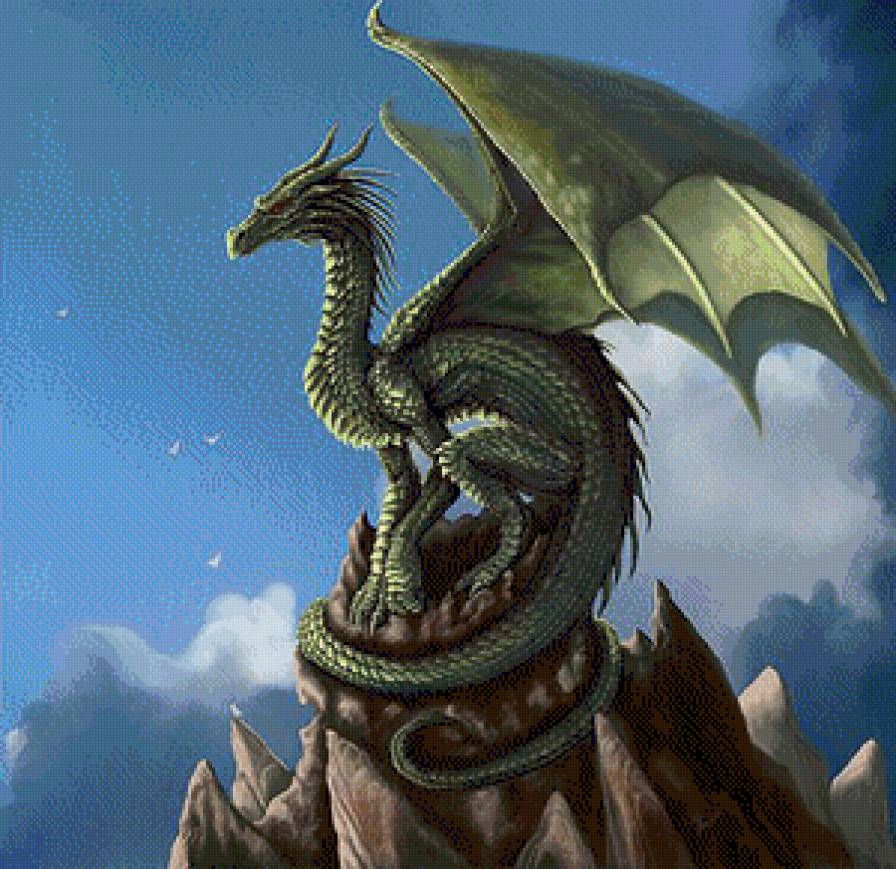 Зеленый дракон - предпросмотр