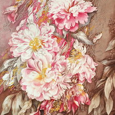 Схема вышивки «пионы»