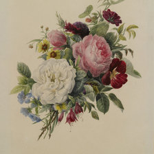 Схема вышивки «букетик цветов»