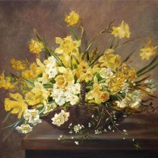 Схема вышивки «нарцызы»