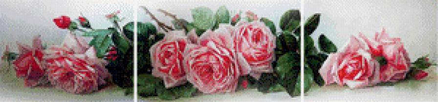 «РОЗЫ ЛОНГРЕ» - розы, триптих - предпросмотр