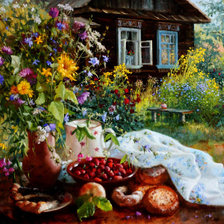 Схема вышивки «домик»