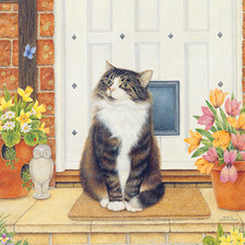 Схема вышивки «в ожидании хозяина»