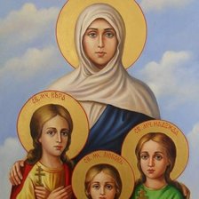 Схема вышивки «Вера, Надежда, Любовь и София»