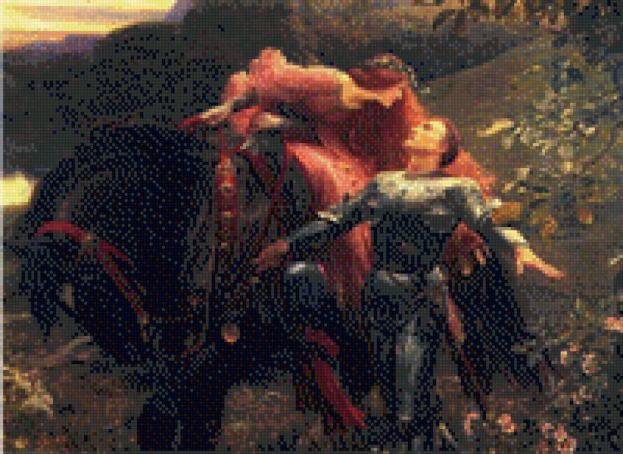 любовь - конь, он, рыцарь, она, лошадь, принцесса, пара - предпросмотр